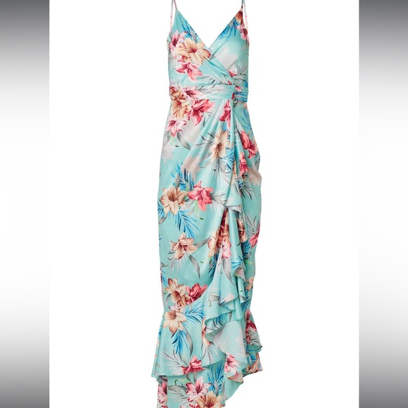 VENUS Floral wrap around floor dress - Picture 8 of 8